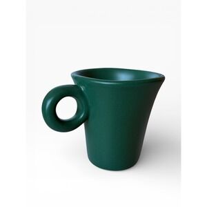 Luna Garcia Studio Pottery Forest Green Glaze Coffee Mug Signed 1994 EUC